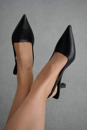 کفش مجلسی مشکی زنانه چرم مصنوعی selinshoes - کد 903719656