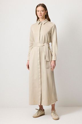 لباس حجاب بژ زنانه نیمه فیت Touche Prive - کد 903738888