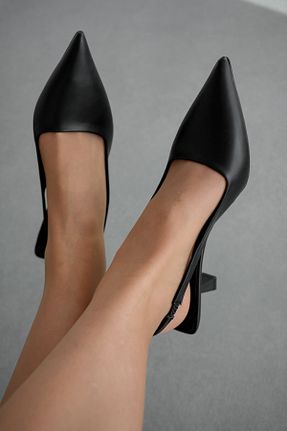 کفش مجلسی مشکی زنانه چرم مصنوعی selinshoes - کد 903719656