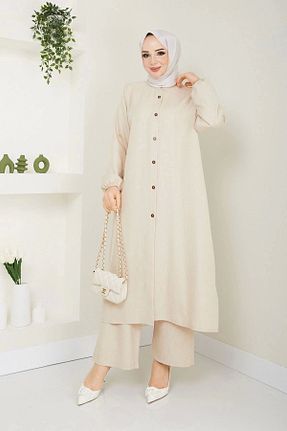 ست بالاتنه و پائین تنه سایز بزرگ طوسی زنانه کش دار kaes giyim - کد 812921632