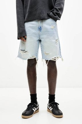 شلوارک و برمودا آبی مردانه پنبه ای Pull & Bear - کد 903742738
