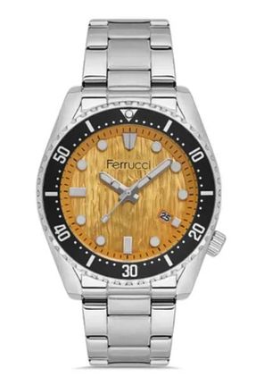 ساعت مچی زرد مردانه 44 میلی متر Ferrucci - کد 823684809