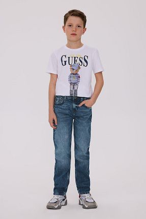 شلوار آبی بچه گانه الاستین Guess - کد 904927912
