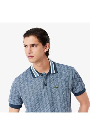 پولوشرت آبی مردانه مخلوط پلی استر Lacoste - کد 903767214