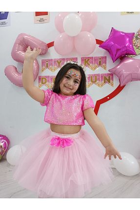لباس صورتی بچه گانه بافتنی DUCA - کد 887056737
