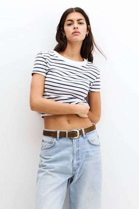 تیشرت رنگی زنانه رگولار Pull & Bear - کد 899535527