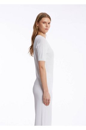 بلوز سفید زنانه رگولار Knitss - کد 903765104