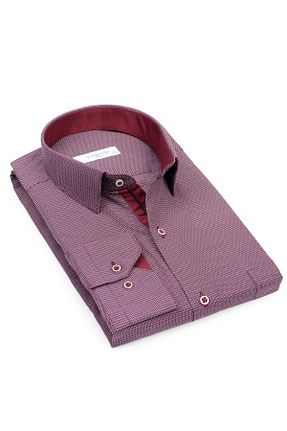 پیراهن زرشکی مردانه Relaxed Fitmens - کد 312180822
