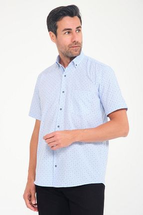 پیراهن آبی مردانه رگولار Fitmens - کد 303750774