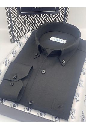 پیراهن مشکی مردانه Relaxed Fitmens - کد 892479847