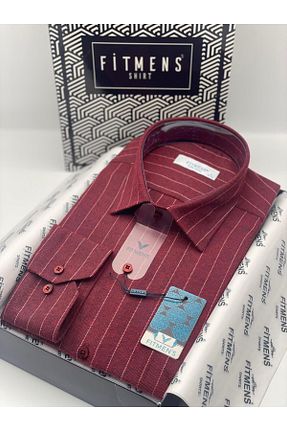 پیراهن زرشکی مردانه Relaxed Fitmens - کد 792298258