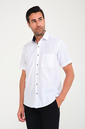پیراهن سفید مردانه Relaxed Fitmens - کد 303750419