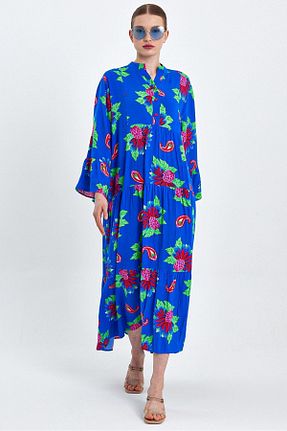 لباس آبی زنانه بافتنی Cotton Mood - کد 903784693