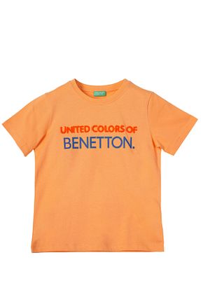 تیشرت نارنجی بچه گانه Relaxed United Colors of Benetton - کد 836507544