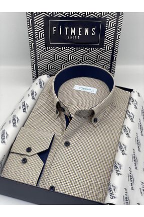 پیراهن زرد مردانه Relaxed Fitmens - کد 824488273
