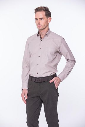 پیراهن بژ مردانه Relaxed Fitmens - کد 308511587
