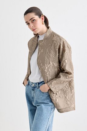 کت قهوه ای زنانه رگولار KADRİYE BAŞTÜRK - کد 903794059