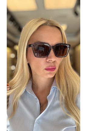 عینک آفتابی قهوه ای زنانه 53 BLACK - کد 903795375