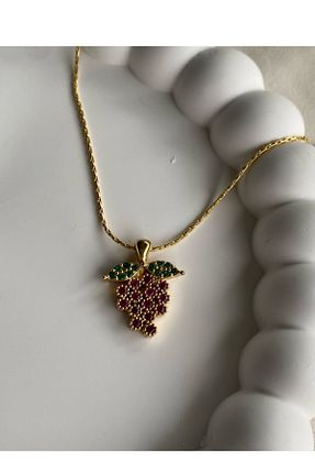 گردنبند جواهر طلائی زنانه برنجی gaila design - کد 903794491