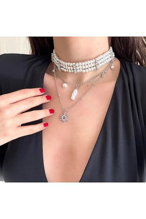گردنبند جواهر رنگی زنانه مروارید Alice İsstanbul - کد 903811656