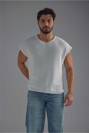 تیشرت سفید مردانه اورسایز OUTFİT MAN - کد 903807632