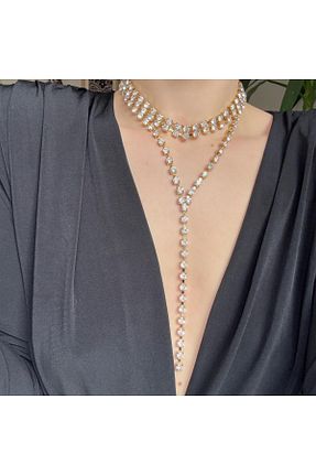 گردنبند جواهر رنگی زنانه مروارید Alice İsstanbul - کد 903810035