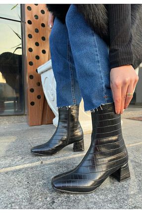 بوت / نیم بوت سفید زنانه چرم مصنوعی KAZAX - کد 903815041