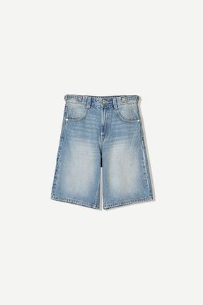 شلوارک و برمودا آبی زنانه اسلیم Bershka - کد 904980700