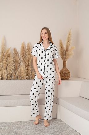 ست لباس راحتی سفید زنانه ساده Sude HOMEWEAR - کد 900822547