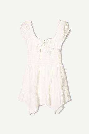 لباس سفید زنانه بافتنی Bershka - کد 903816664