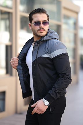 بادگیر و بارانی طوسی مردانه پارچه ByTrend - کد 660533577