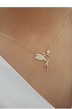 گردنبند نقره طلائی زنانه 925 عیار Papatya Silver - کد 46355164