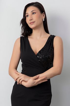 لباس مجلسی و فارغ التحصیلی مشکی زنانه بدون آستین PULLIMM - کد 177241248