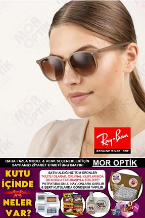 عینک آفتابی بژ زنانه 54 Ray-Ban - کد 903879095