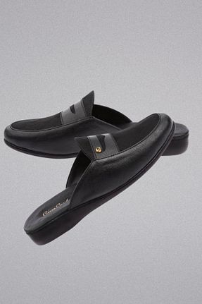 دمپائی خانگی مشکی مردانه چرم مصنوعی Pierre Cardin - کد 905022831