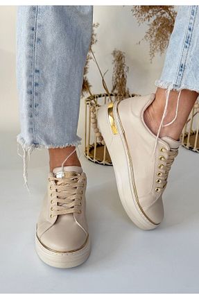 کفش کژوال بژ زنانه چرم مصنوعی Erbilden - کد 901603027