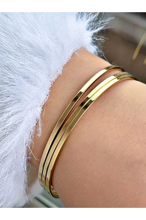 دستبند استیل (فولاد) زرد زنانه استیل (فولاد) Tisaati - کد 903909152