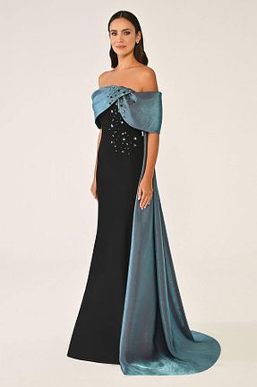 لباس مجلسی و فارغ التحصیلی مشکی زنانه کرپ ALFABETA - کد 903915008