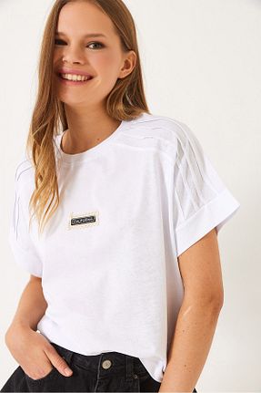 تیشرت سفید زنانه Straight Bianco Lucci - کد 903981763