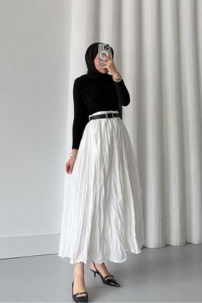 دامن سفید زنانه بافتنی EMPERİA - کد 903989333
