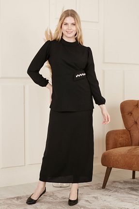 ست بالاتنه و پائین تنه مشکی زنانه Jomoti - کد 904016567
