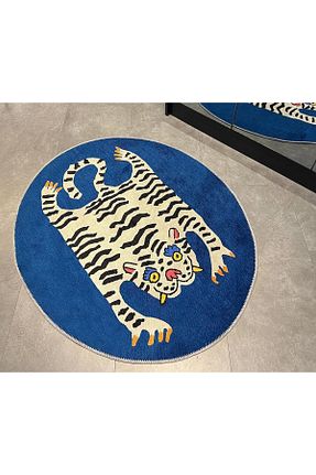 فرش آبی زیره ضد لغزش RUGSMODERN - کد 101902485