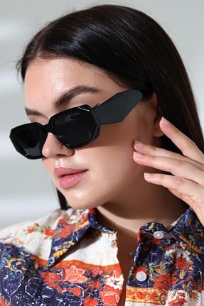 عینک آفتابی قهوه ای زنانه UV400 Eyesofia - کد 347655852