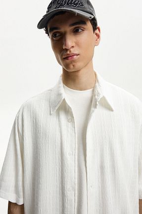 پیراهن قرمز مردانه اسلیم Bershka - کد 903998438