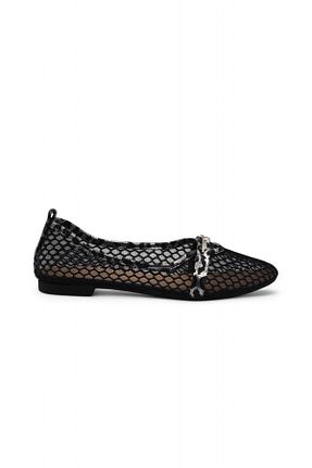 بابت مشکی زنانه چرم خالص Gizzelli shoes - کد 904031008