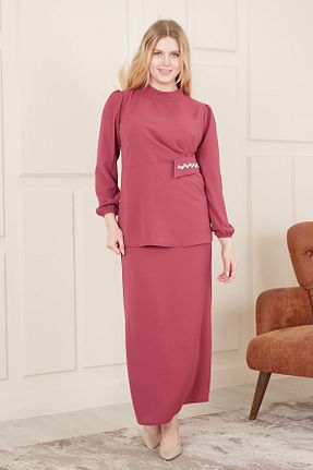 ست بالاتنه و پائین تنه صورتی زنانه رگولار NESKA - کد 905076748