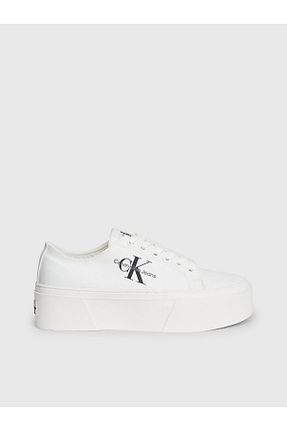 کفش اسنیکر سفید زنانه بند دار Calvin Klein - کد 703339055
