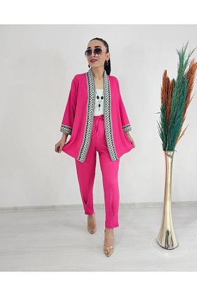 کیمونو و کافتان صورتی زنانه لیکرا Altı Üstü Butik - کد 863626271