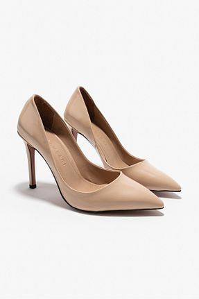 کفش استایلیتو بژ پاشنه نازک NİŞANTAŞI SHOES - کد 710992017