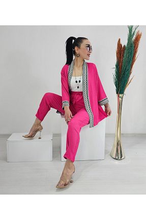 کیمونو و کافتان صورتی زنانه لیکرا Altı Üstü Butik - کد 863626271